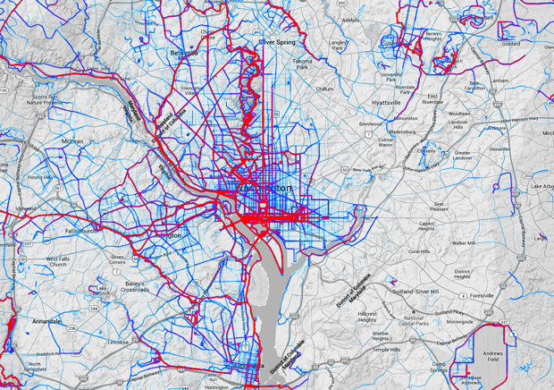 See Washington's Most Popular Bike and Running Routes in One Map |  Washingtonian (DC)