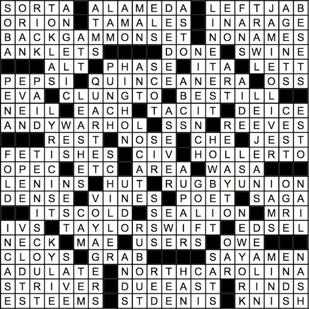 January 2015 Crossword Puzzle Answer Key - Washingtonian