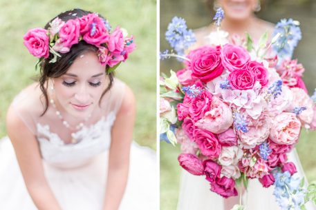 Hot Pink and Blue Garden Party Wedding Inspiration - Washingtonian