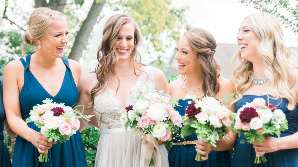 Playful Navy and White Eastern Shore Wedding