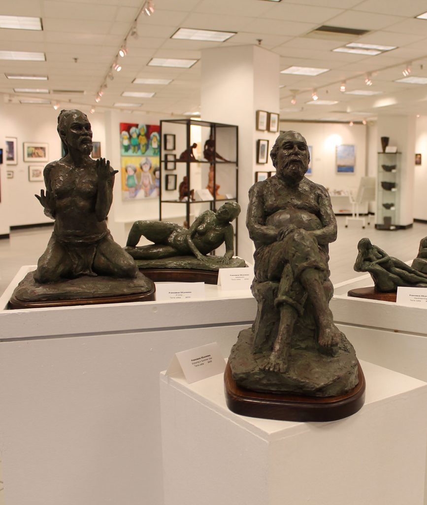 Members of the Arlington Artists Alliance show work at Gallery Underground. Photograph by Levert Barnes.