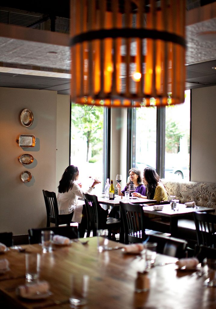 Green Pig Bistro draws brunch crowds with spicy Bloody Marys and fluffy biscuits. Photograph by Scott Suchman.