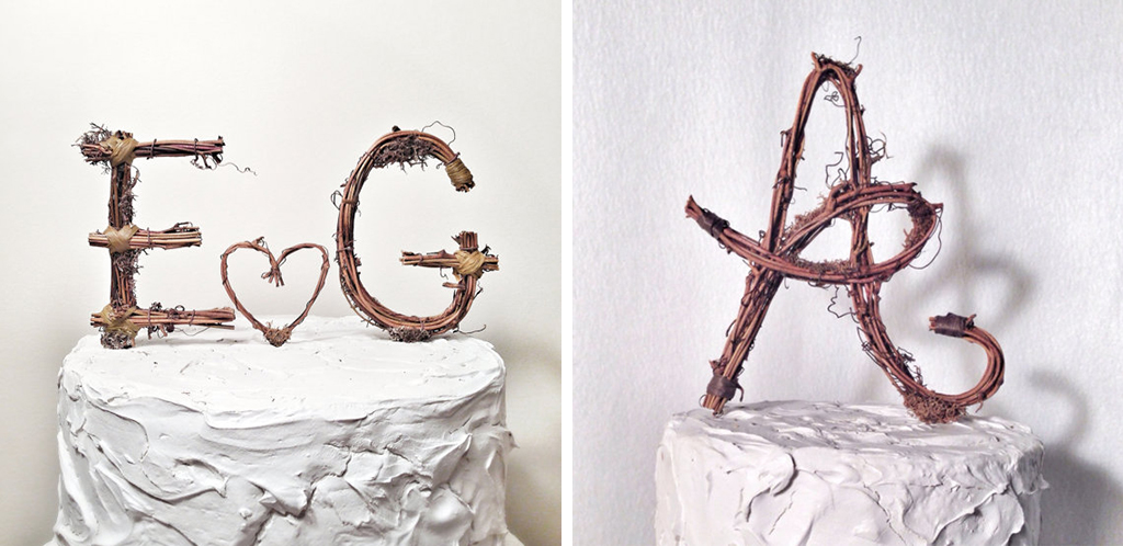 etsy-rustic-wedding-cake-topper - Washingtonian Etsy rustic wedding cake topper