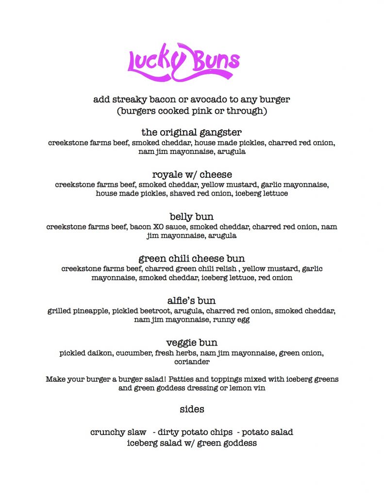 lucky buns menu2 - Washingtonian lucky buns menu2