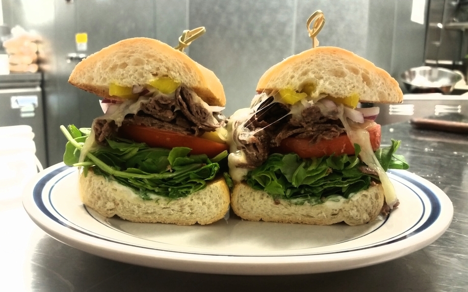 DukeCouner - Washingtonian Duke's Counter serves up towering sandwiches, like the Taken with Liberty (ribeye, garlic aioli, peppers) across from the National Zoo. Photograph courtesy of Duke's