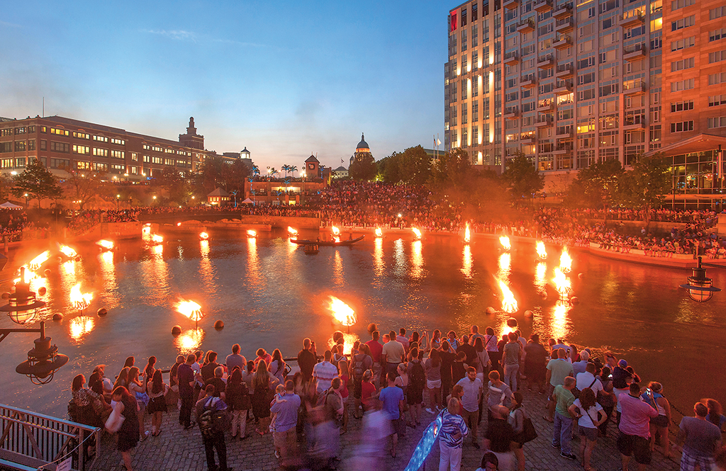 providence-rhode-island-travel-guide-waterfire - Washingtonian May through November, the Providence River hosts one of the city's biggest events, WaterFire. Photograph by Erin Cuddigan/WaterFire Providence.