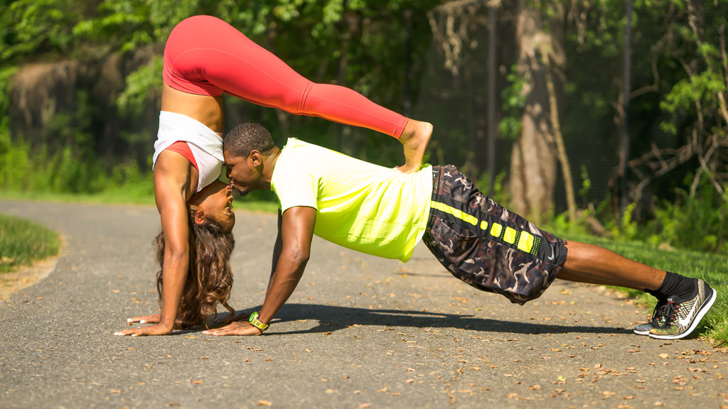Of Course a “Hell’s Kitchen” Contestant and a Nike Trainer Cook and Work Out in Their Engagement Photos