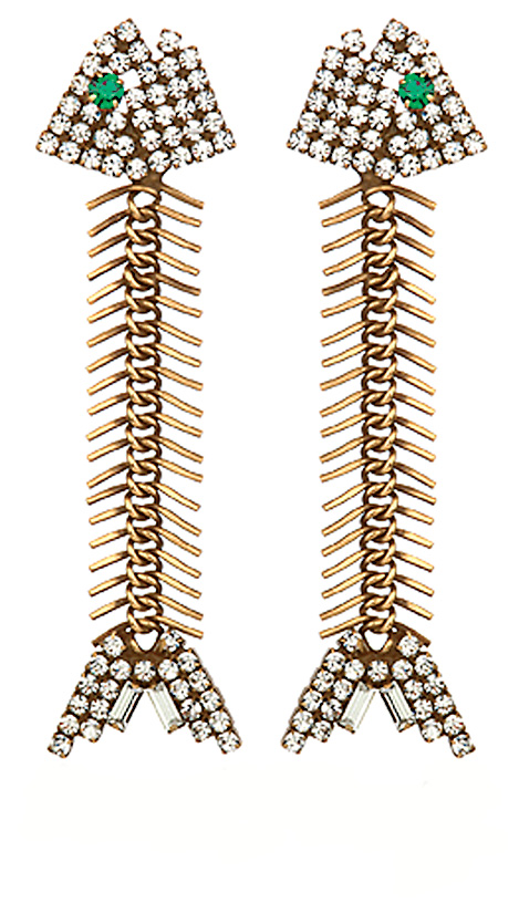 Fish-bone earrings - Washingtonian Fish-bone earrings