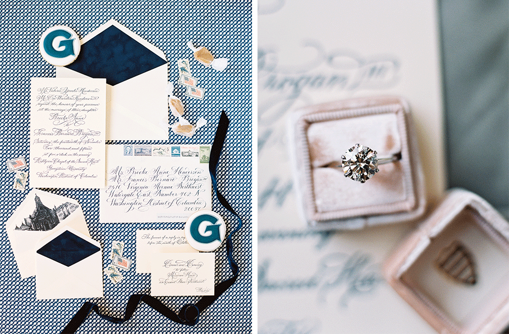 Brooke-Henderson-Francis-Brogan-III-Abby-Jiu-Georgetown-Wedding-1 - Washingtonian This DC Couple Chose a Georgetown University Theme for their Autumn Wedding Brooke Henderson Francis Brogan