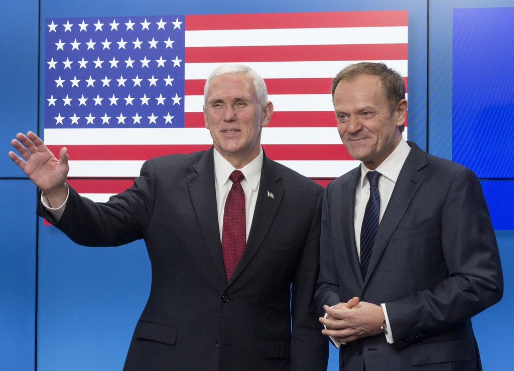EU Greets Vice President Pence With 51-Star American Flag - Washingtonian