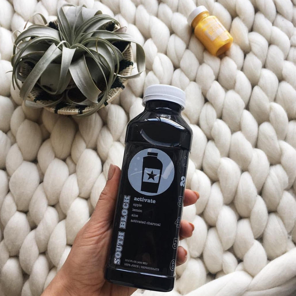 South Block activated charcoal juice - Washingtonian