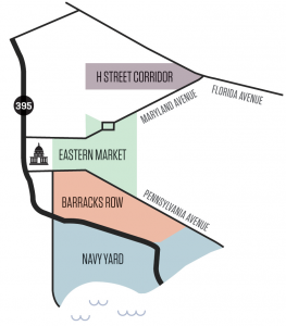 Capitol Hill Map - Washingtonian Illustration by Kellie Duff.