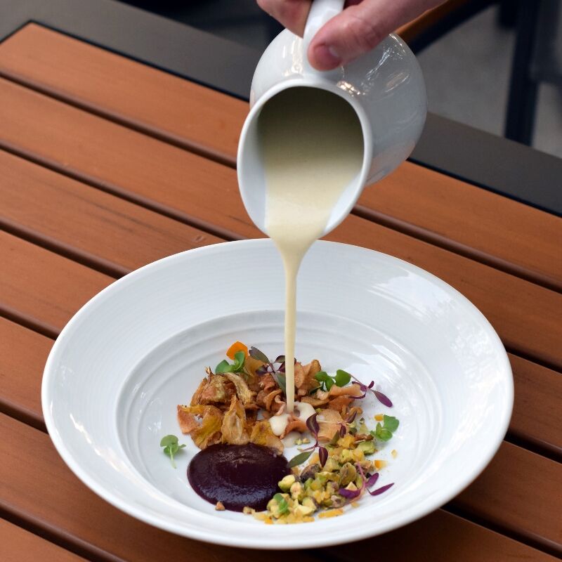Sunchoke Veloute at the Oval Room. Credit Jessica van Dop DeJesus - Washingtonian
