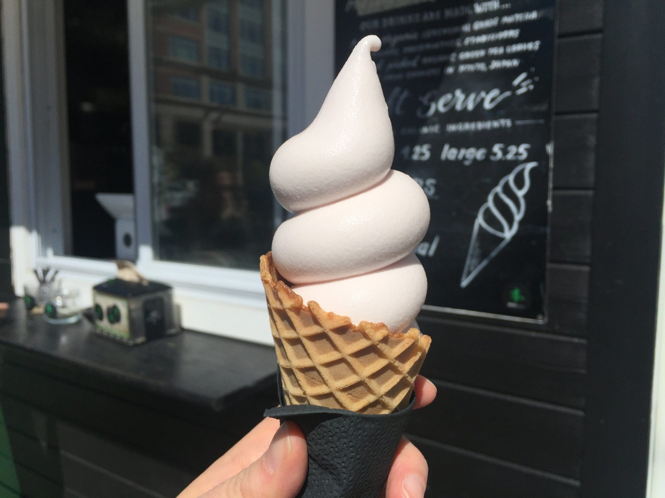 Bon Matcha sakura soft-serve, cherry blossoms, DC