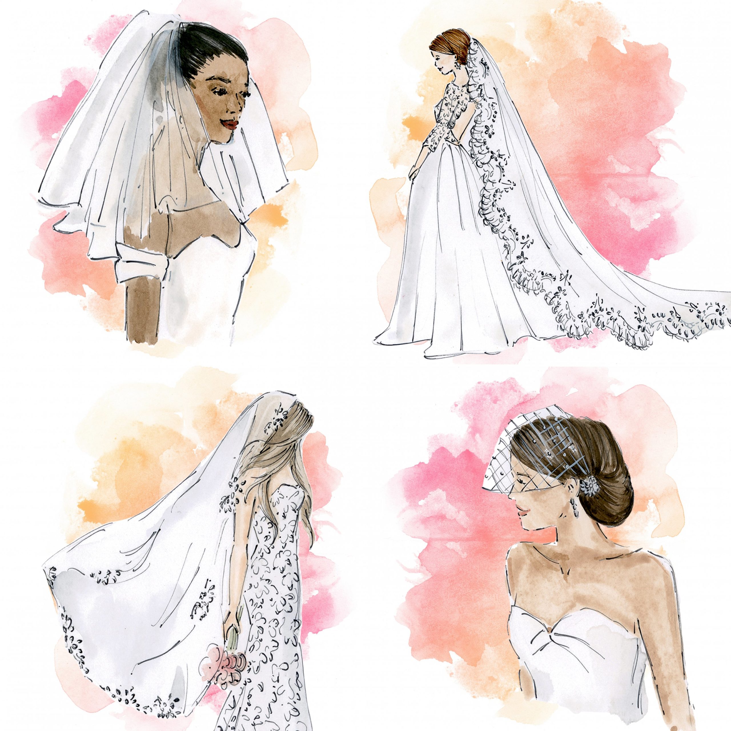 different wedding veils