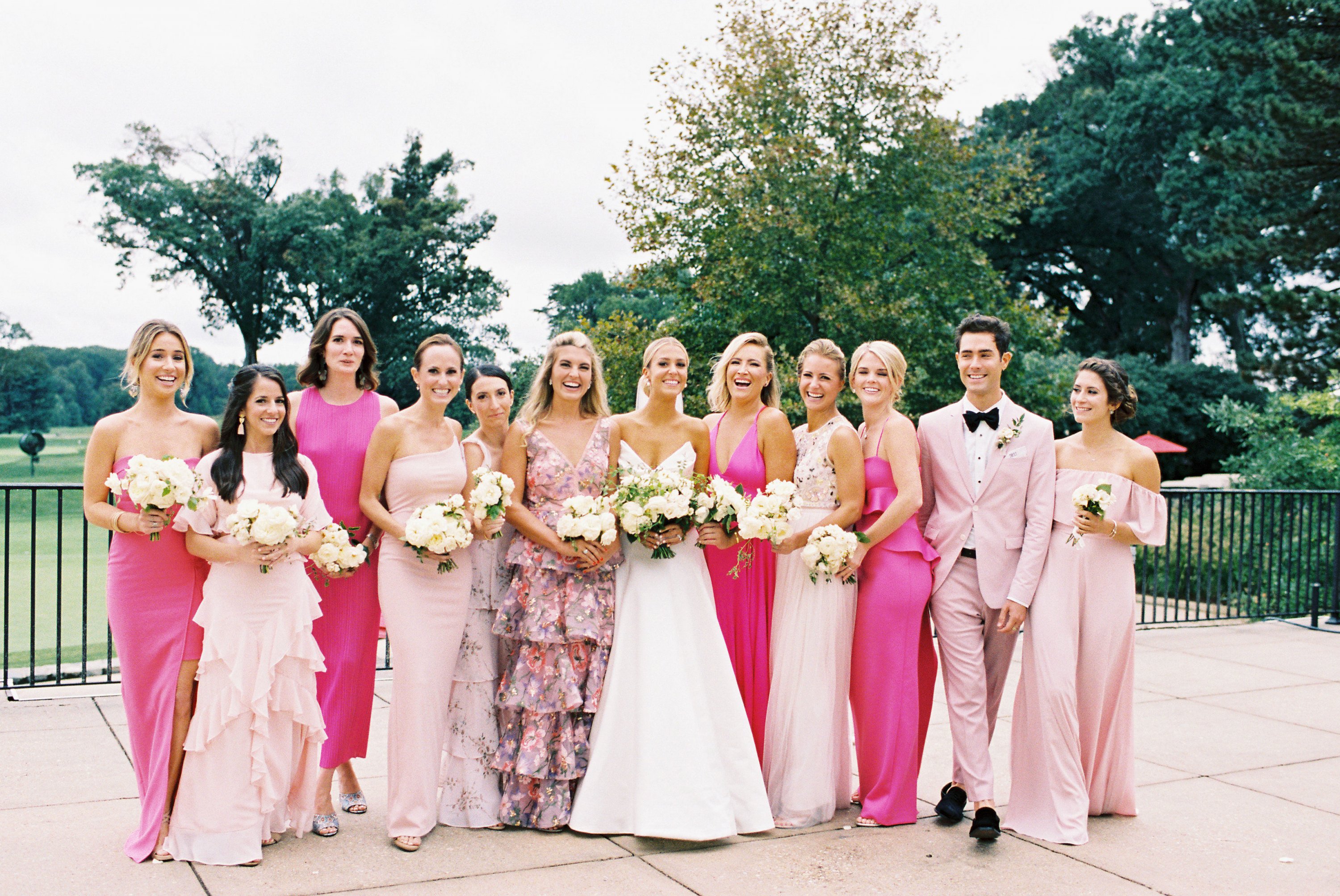 These Sparkly Floral and Hot Pink Bridesmaids Dresses Take Mix-and-Match  Gowns to the Next Level - Washingtonian