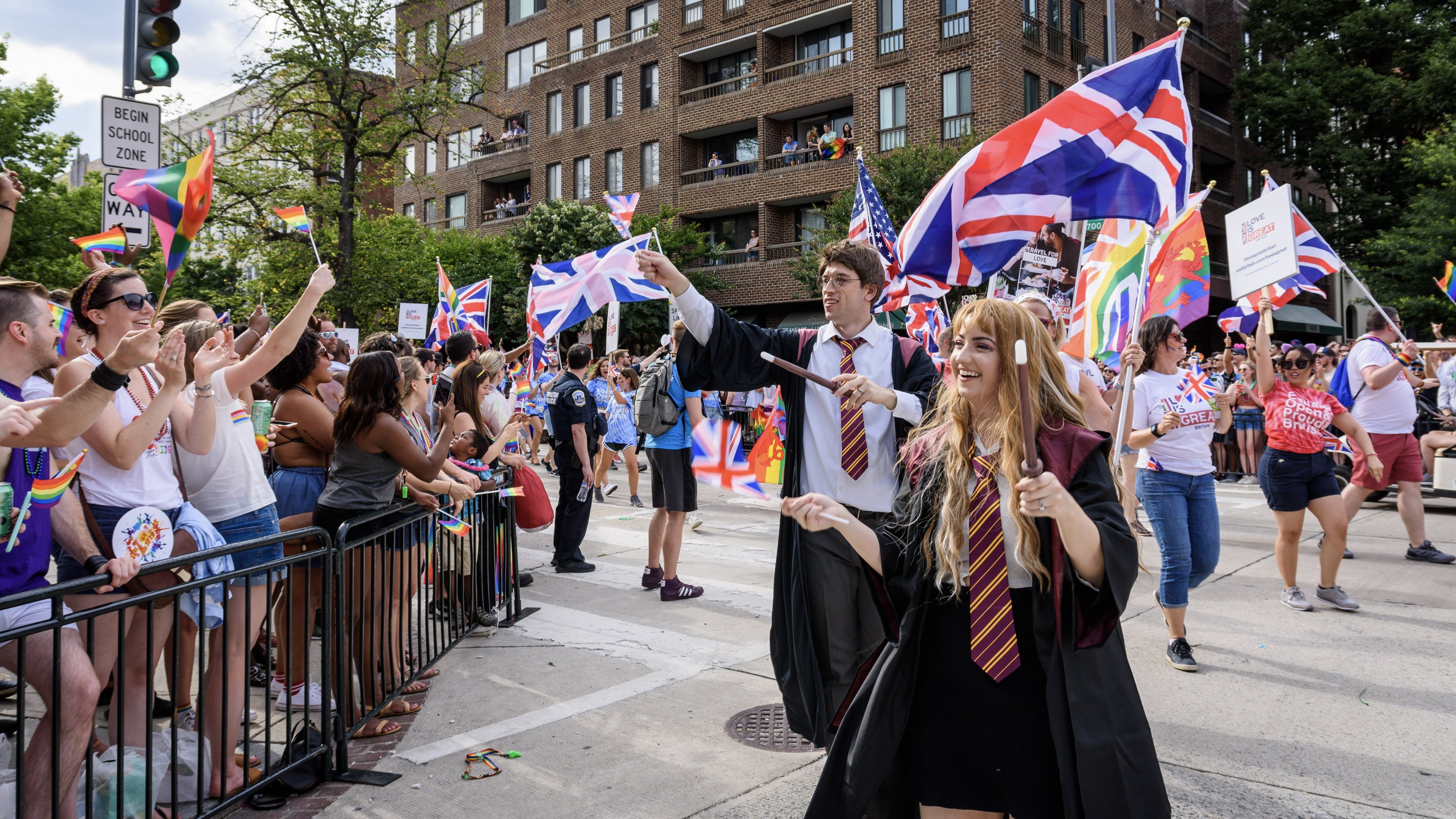 Harry Potter and Hermoine cast a spell on the Capital Pride crowd. Photo by Scott Marder. 