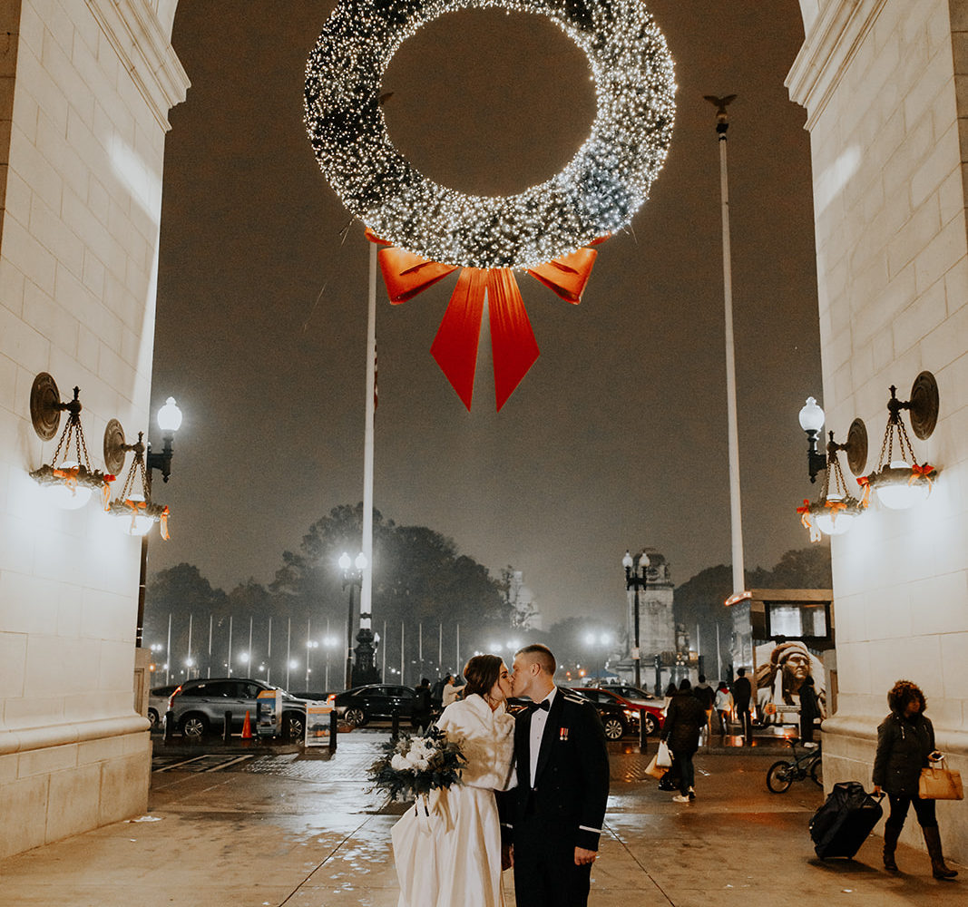 This Festive December Wedding Featured a Chic Winter White Color Palette