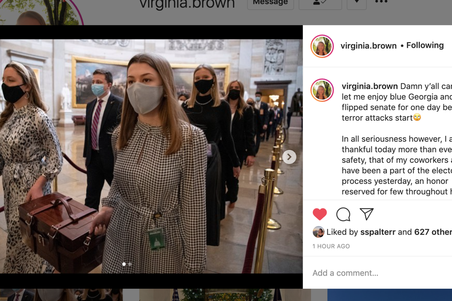 A Viral Photo Identified Her as a Vote-Rescuing Hero During the Capitol Insurrection. Hear This 19-Year-Old’s Account of What Really Happened.