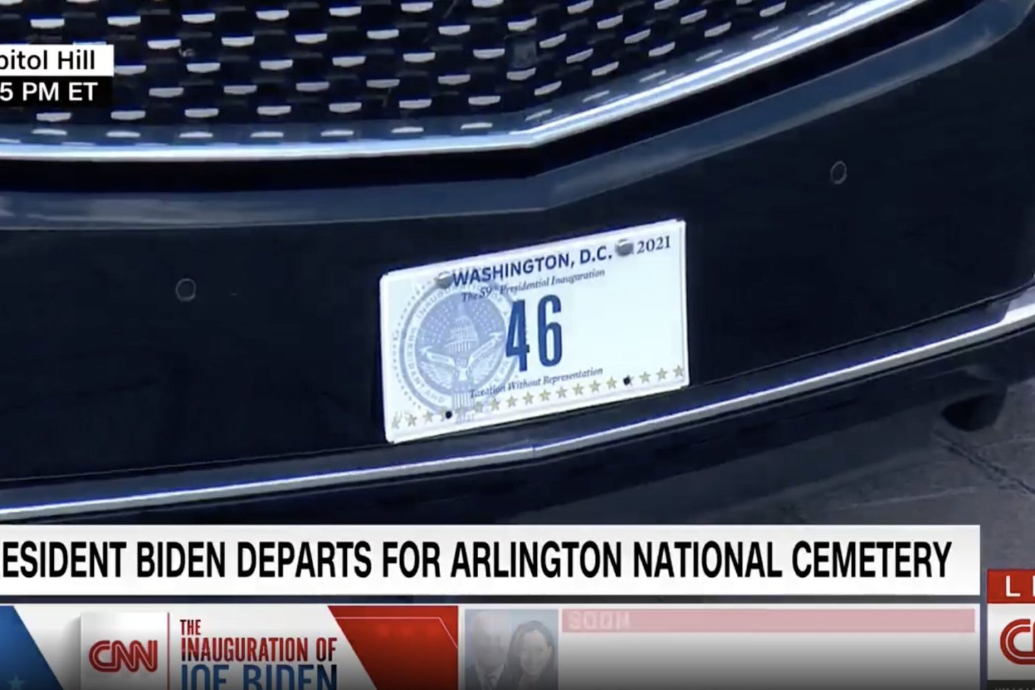Biden’s Limo Has “Taxation Without Representation” on the License Plate