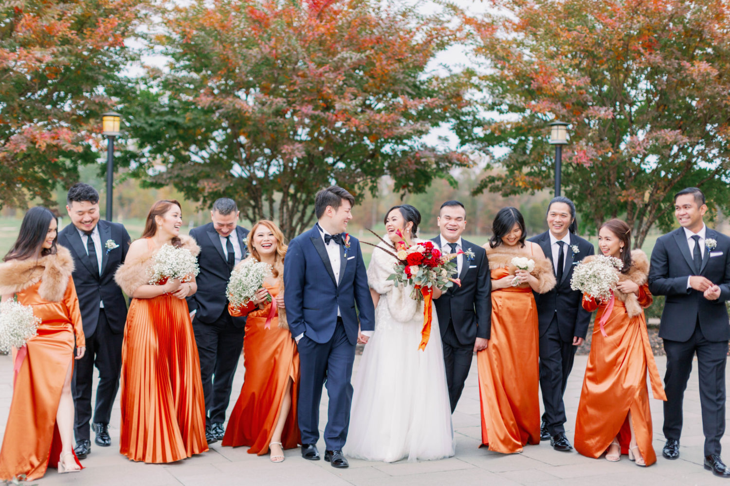 This Autumn Wedding Is Filled With Orange, Reds, and Other Crisp Fall Colors