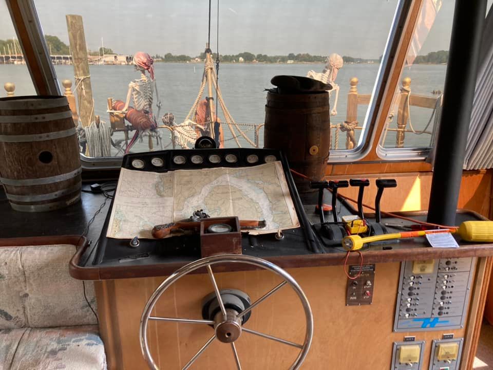 There's a Pirate Ship House Boat For Sale in Virginia, and It's