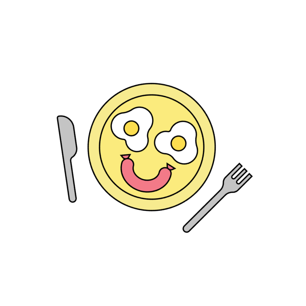 egg and sausage sticker - Washingtonian