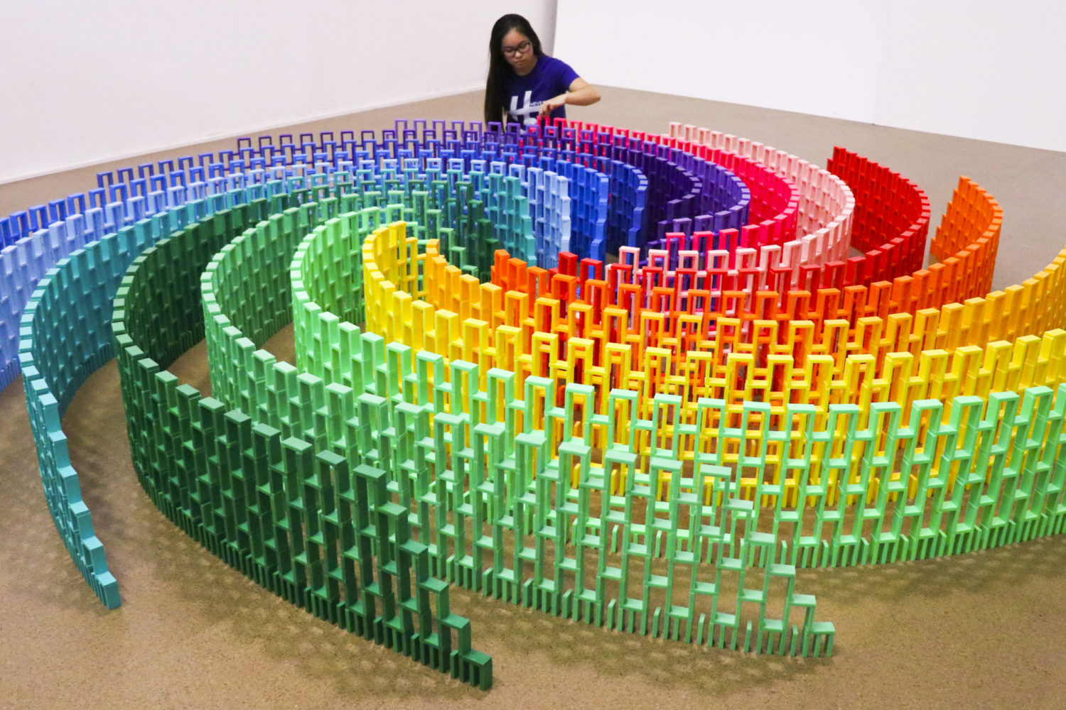 A Famous Domino Artist Wants to Break a Record at the National Building Museum