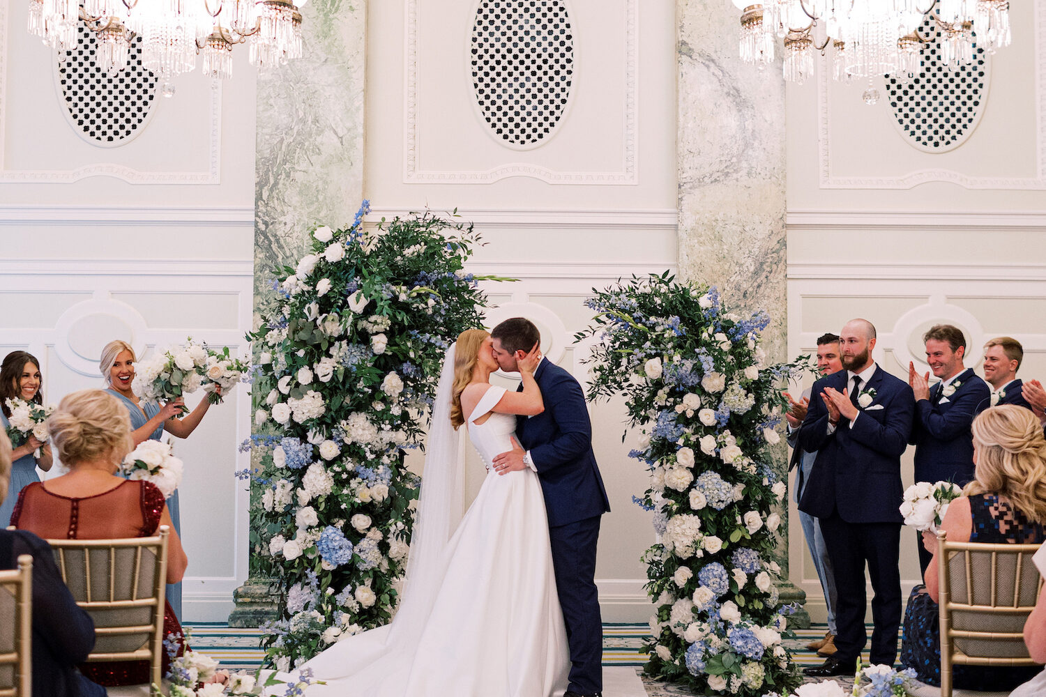 A Blue-and-White Wedding at the Willard