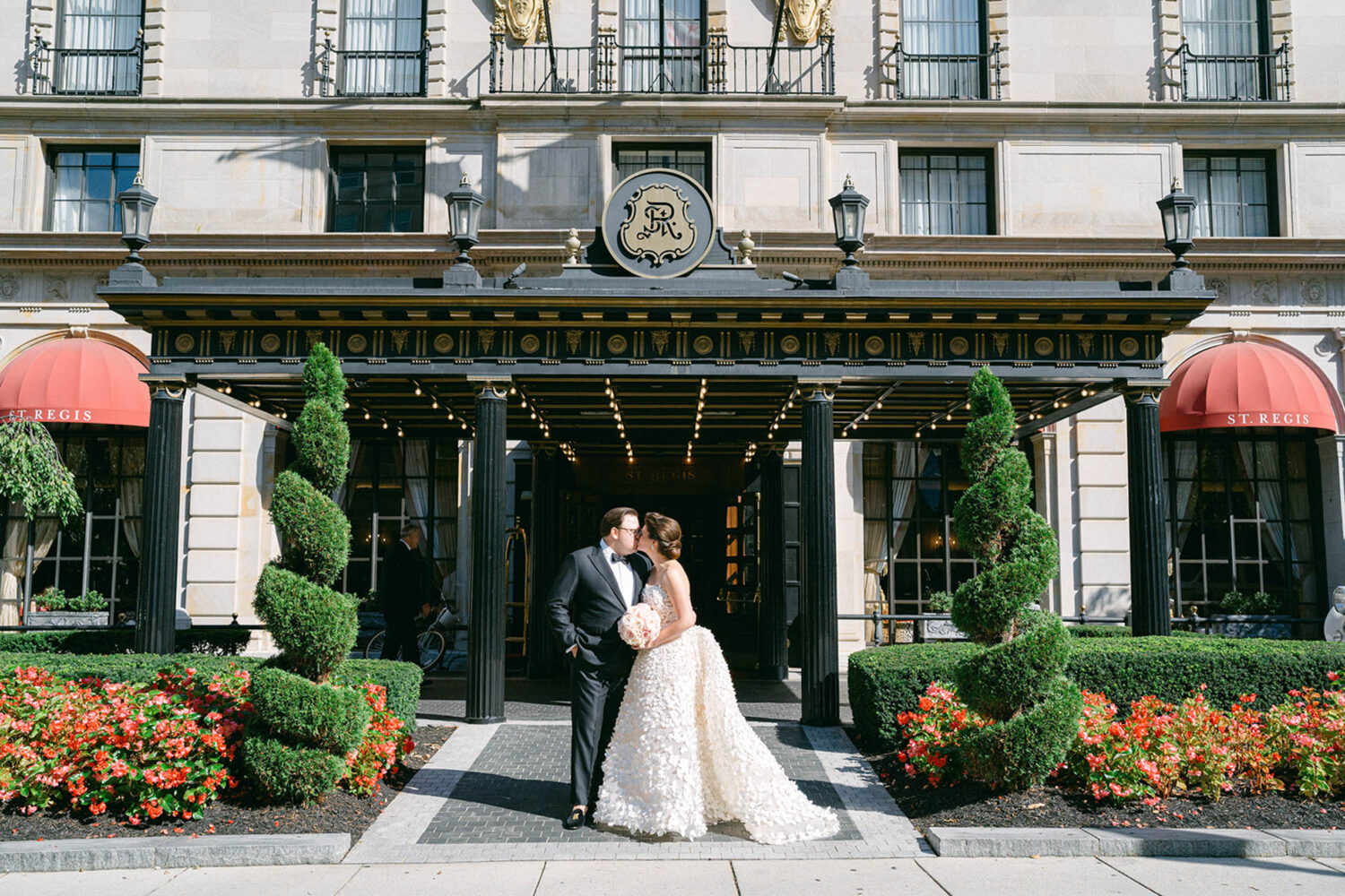 A Custom Pink Toile Anchored the Design of This Chic Pink Georgetown Wedding