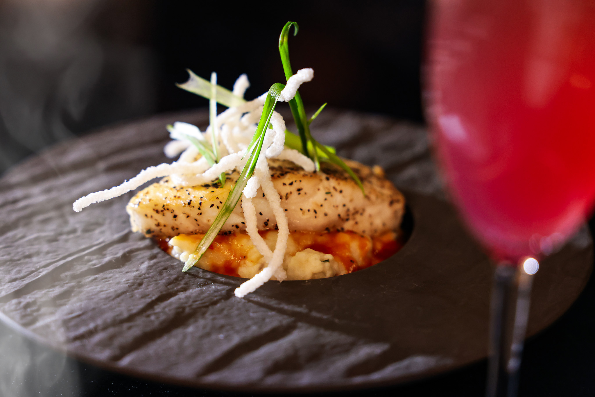 Miso Garlic Marinated & Crusted Sea Bass by Tim Kubasik - Washingtonian