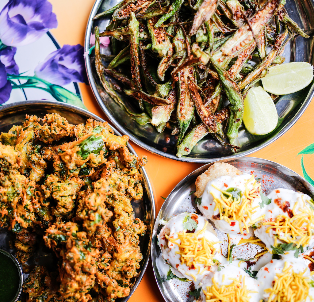 Kale Pakoras, Okra Fries, Sev Potato Dahi Puri - Molly Milroy - Washingtonian