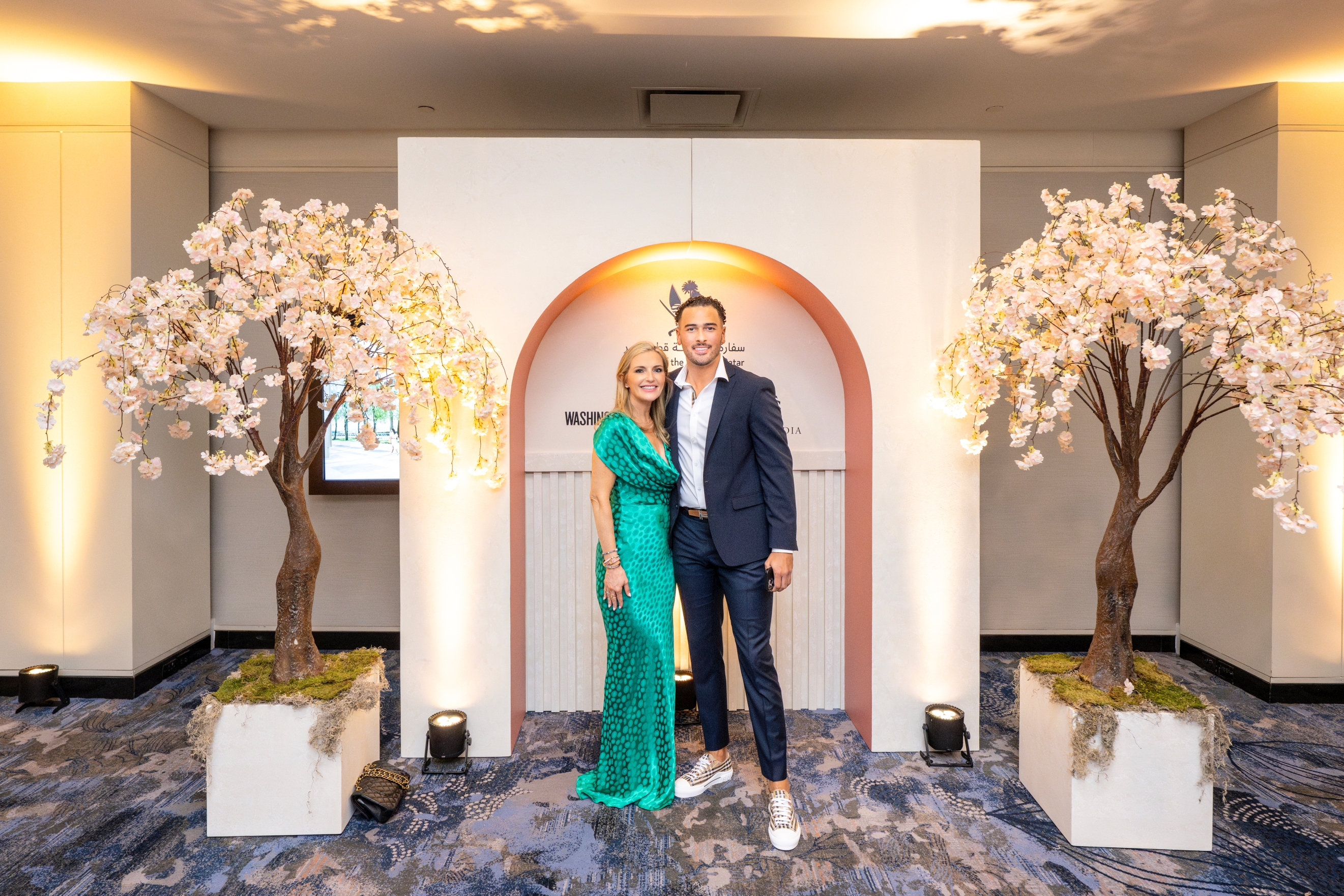 Washingtonian’s Susan Farkas and the Embassy of the State of Qatar’s Legend Brumbaugh