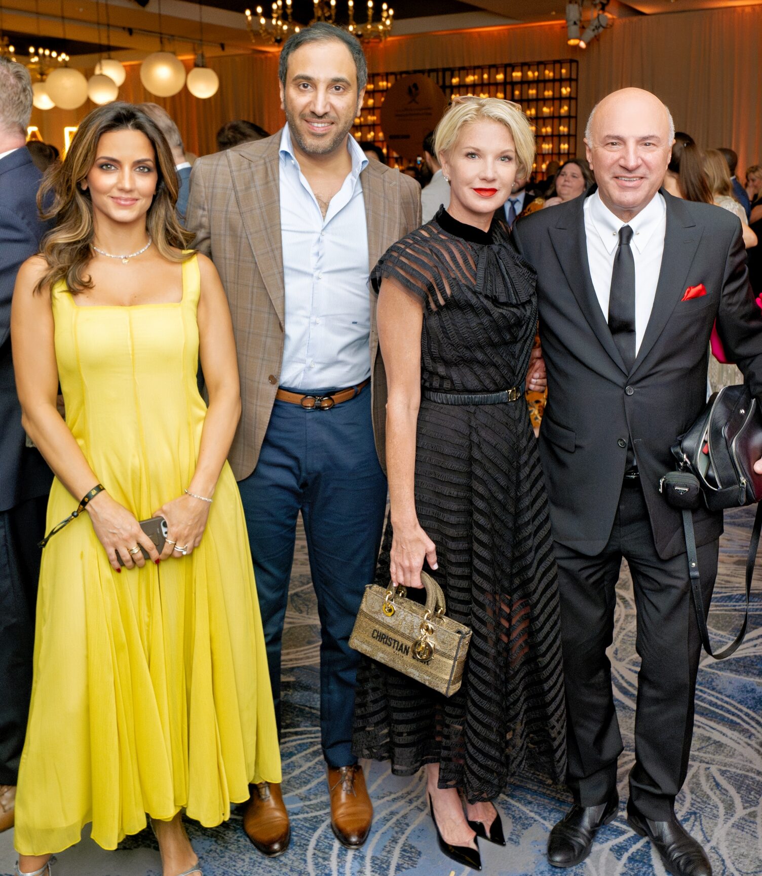 The Embassy of the State of Qatar’s Meryem Benchekroun and Hassan Al-Khalifa with West Front Strategies’ Ashley Davis, and O’Leary Ventures Kevin O’Leary