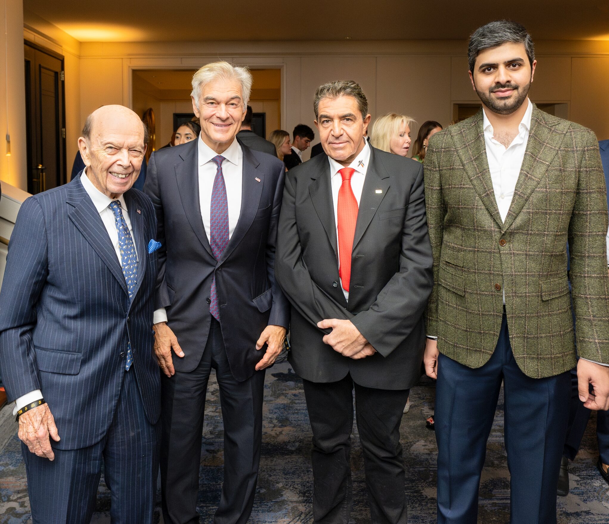 Former US Secretary of Commerce Wilbur Ross, Dr. Oz, Ambassador Paolo Zampolli, and the Embassy of the State of Qatar’s Abdulaziz Al Khater