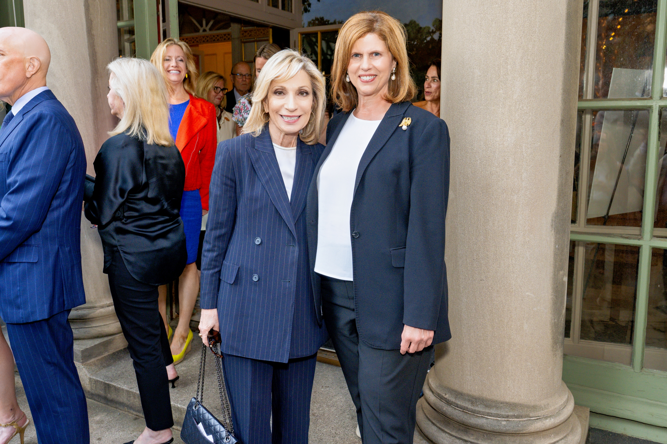 NBC’s Andrea Mitchell with United Airlines’ Terri Fariello