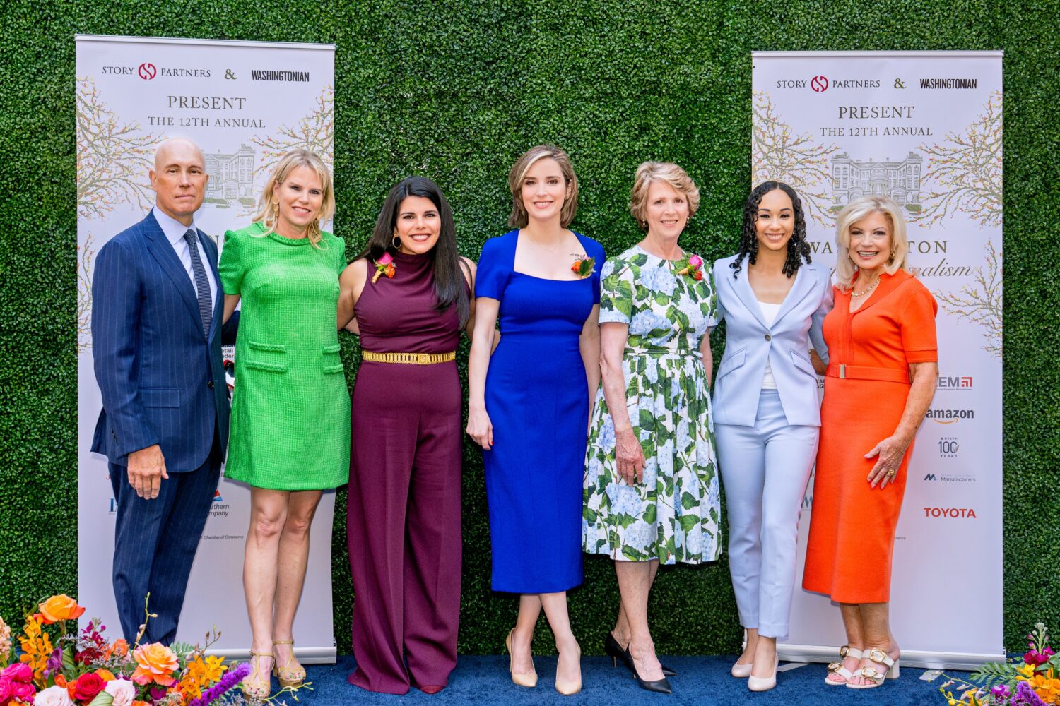 NRF's Matt Shay, Washingtonian's Cathy Merrill, Vivian Salama, Margaret Brennan, Elisabeth Bumiller, Francesca Chambers, and Story Partners' Gloria Dittus