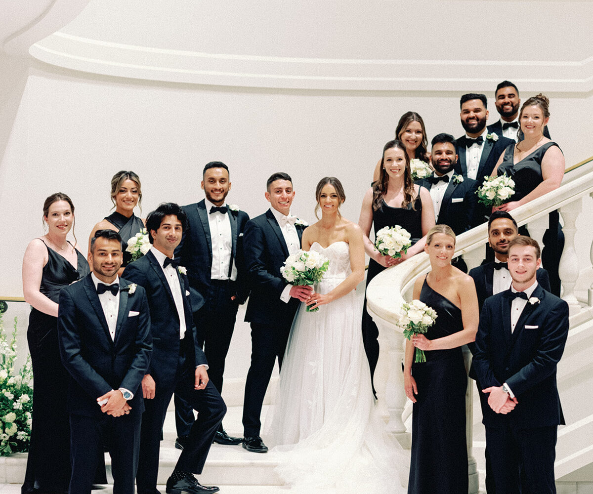 A Black-and-White Wedding at the National Museum of Women in the Arts