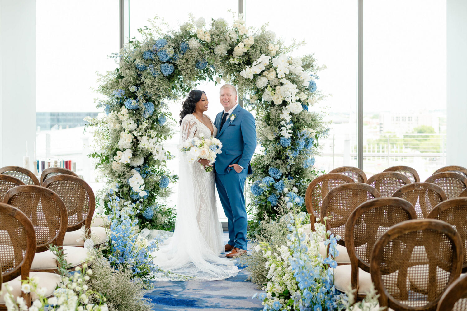 This Hotel Wedding Was Designed to Blend Parisian Elegance With Coastal Tranquility