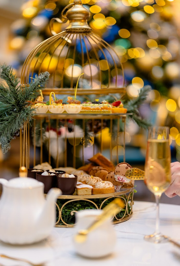 Tea and snacks at Waldorf Astoria. Photo courtesy of Waldorf Astoria. 