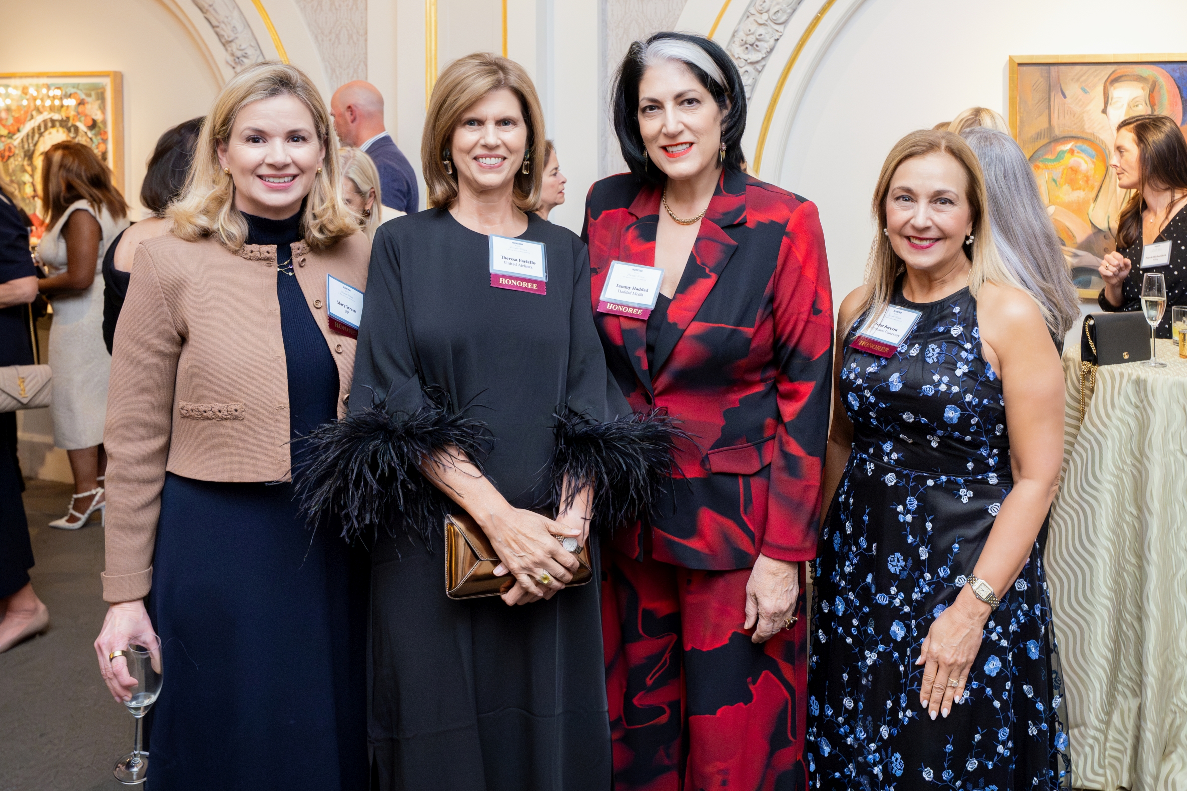 2025 Honoree’s BP’s Mary Streett, United Airline’s Theresa Fariello, Haddad Media’s Tammy Haddad, and Marymount University’s Irma Becerra