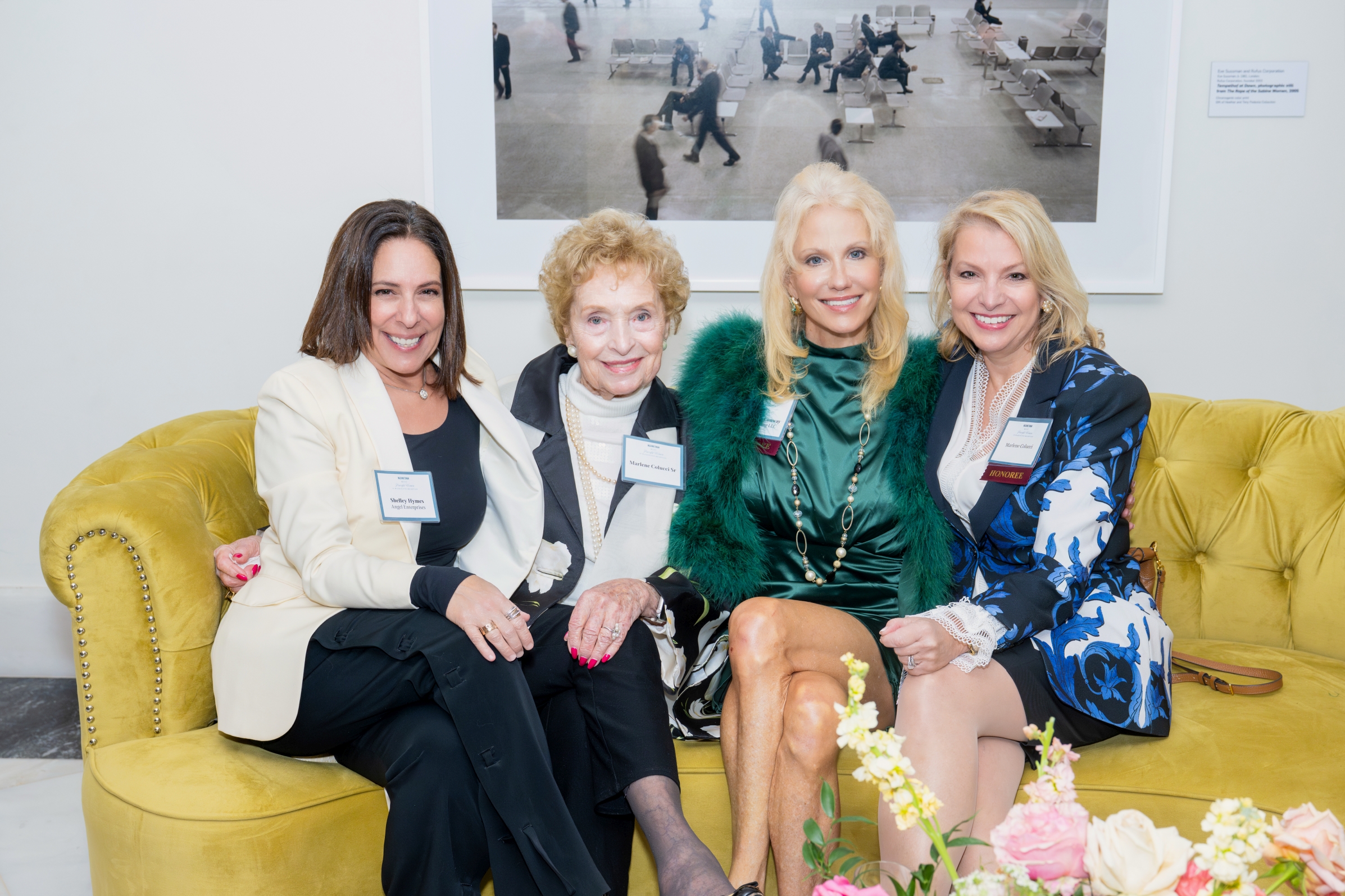 Angel Enterprises’ Shelly Hymes and Marlene Colucci Sr with 2025 honorees Kellyanne Conway, and Marlene Colucci
