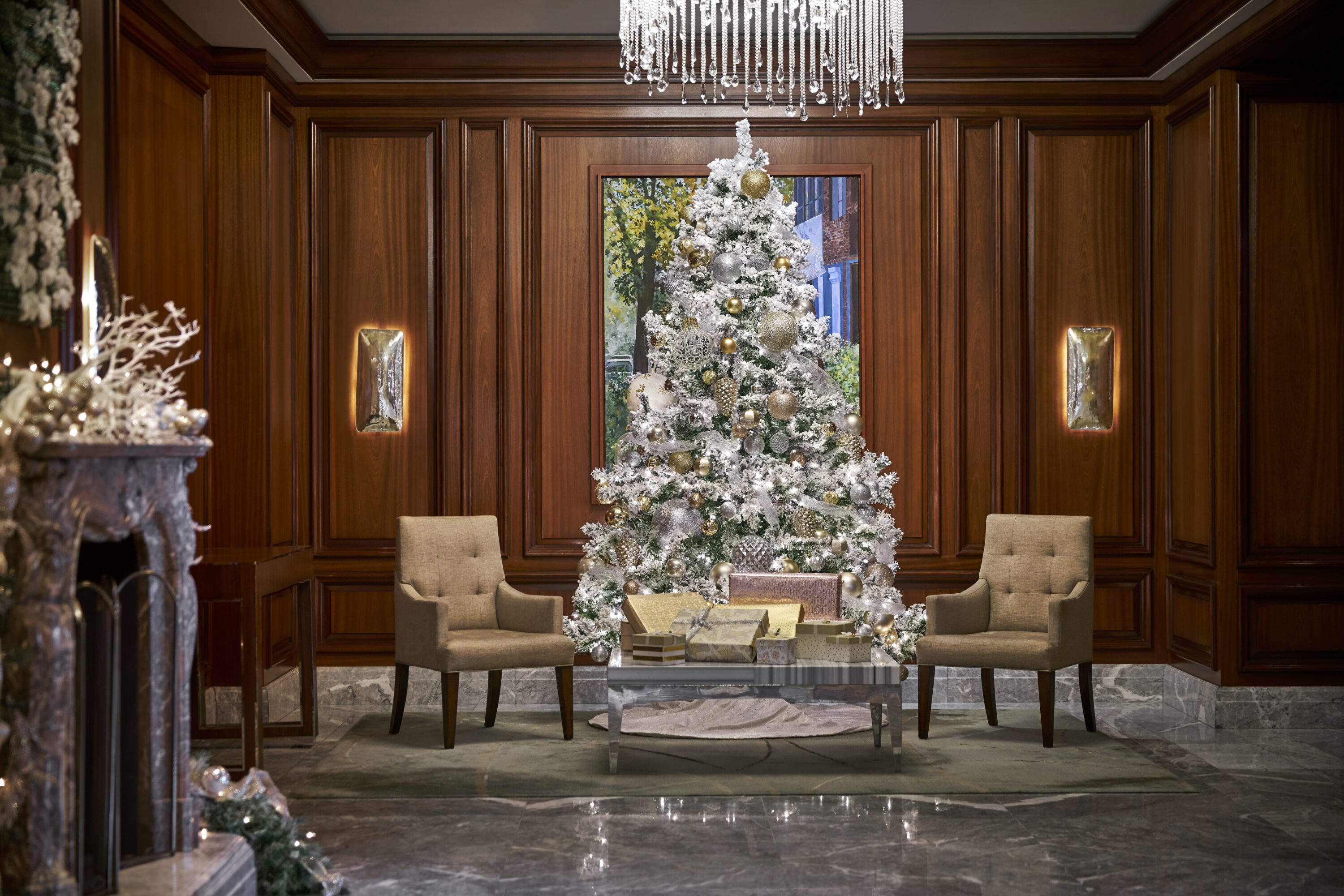 The Ritz-Carlton - Lobby Entrance Chirstmas Tree - Washingtonian Photograph courtesy of The Ritz-Carlton, Tysons Corner