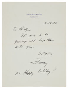 Jimmy Carter Letter American Collector Jan 26 - Washingtonian