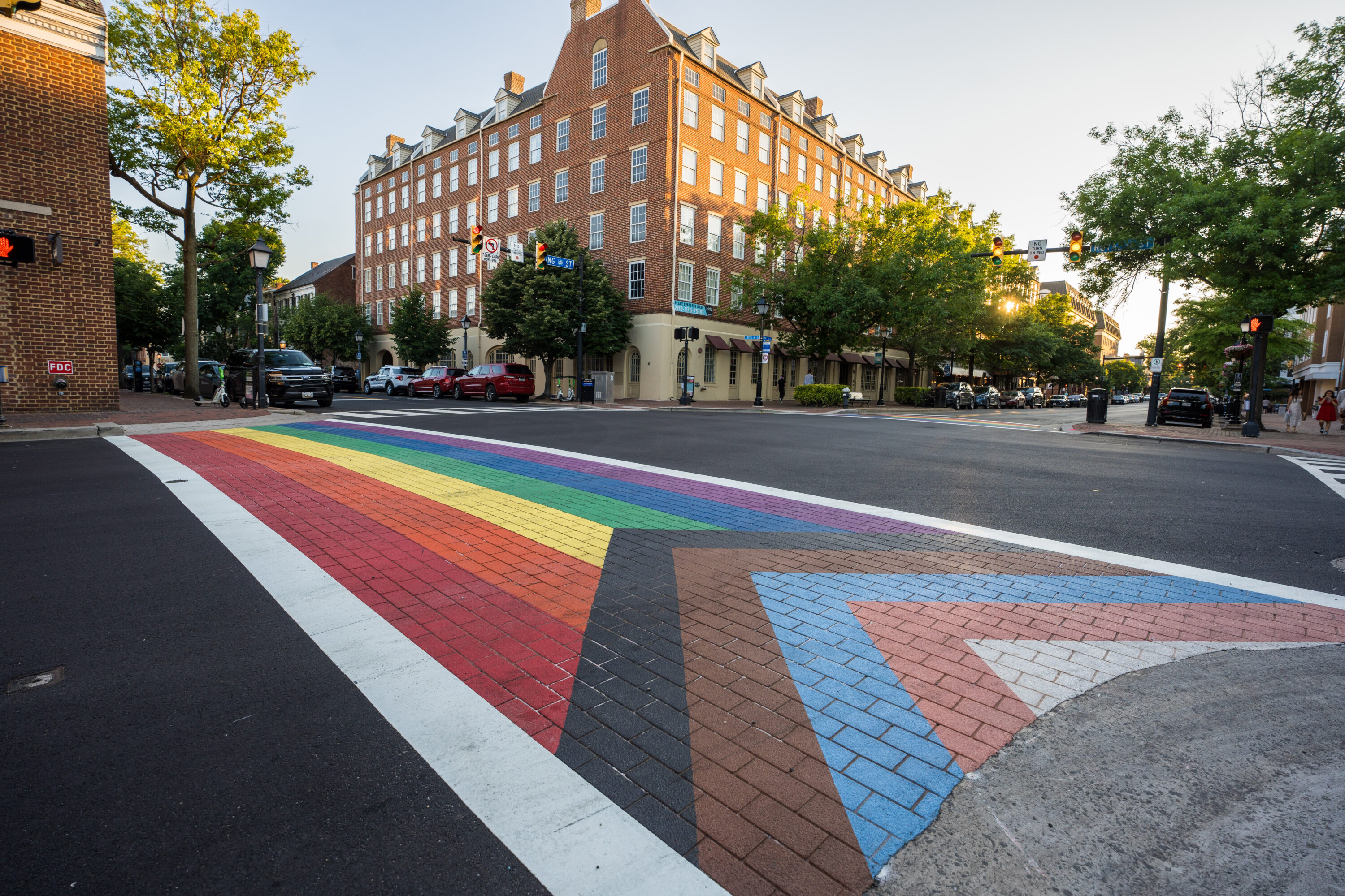 One of the rainbow crosswalks in Old Town. Photo courtesy of Chris Cruz. - Washingtonian