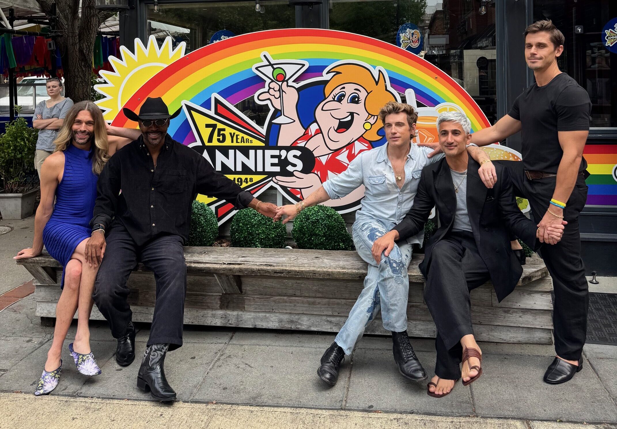 The Queer Eye cast outside Annie’s Paramount Steakhouse. Photo courtesy of Georgia Katinas. - Washingtonian The Queer Eye cast outside Annie’s Paramount Steakhouse. Photo courtesy of Georgia Katinas.