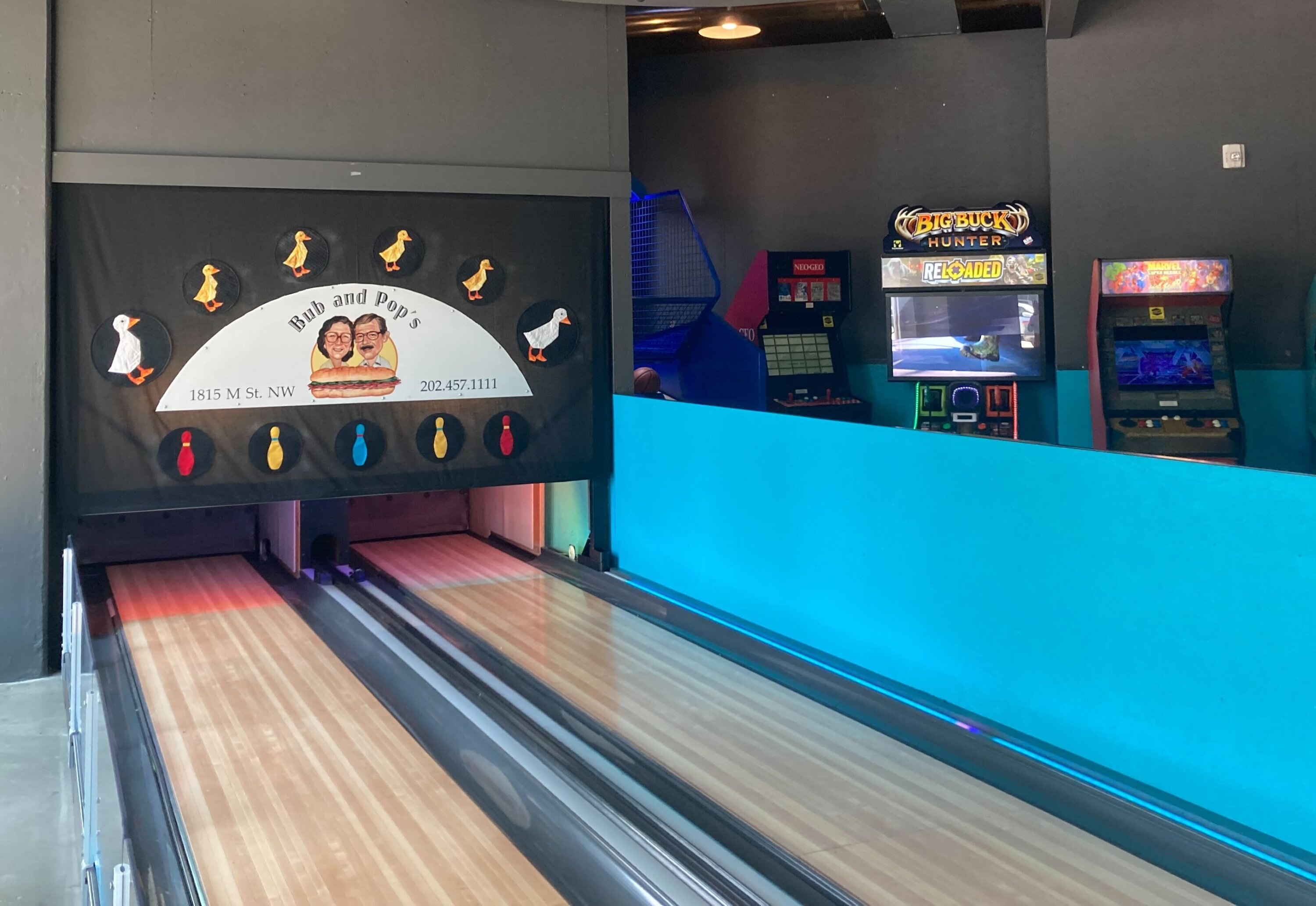 Bub and Pop’s duckpin bowling and arcade games. Photograph by Franzi Wild. - Washingtonian Bub and Pop’s duckpin bowling and arcade games. Photograph by Franzi Wild.