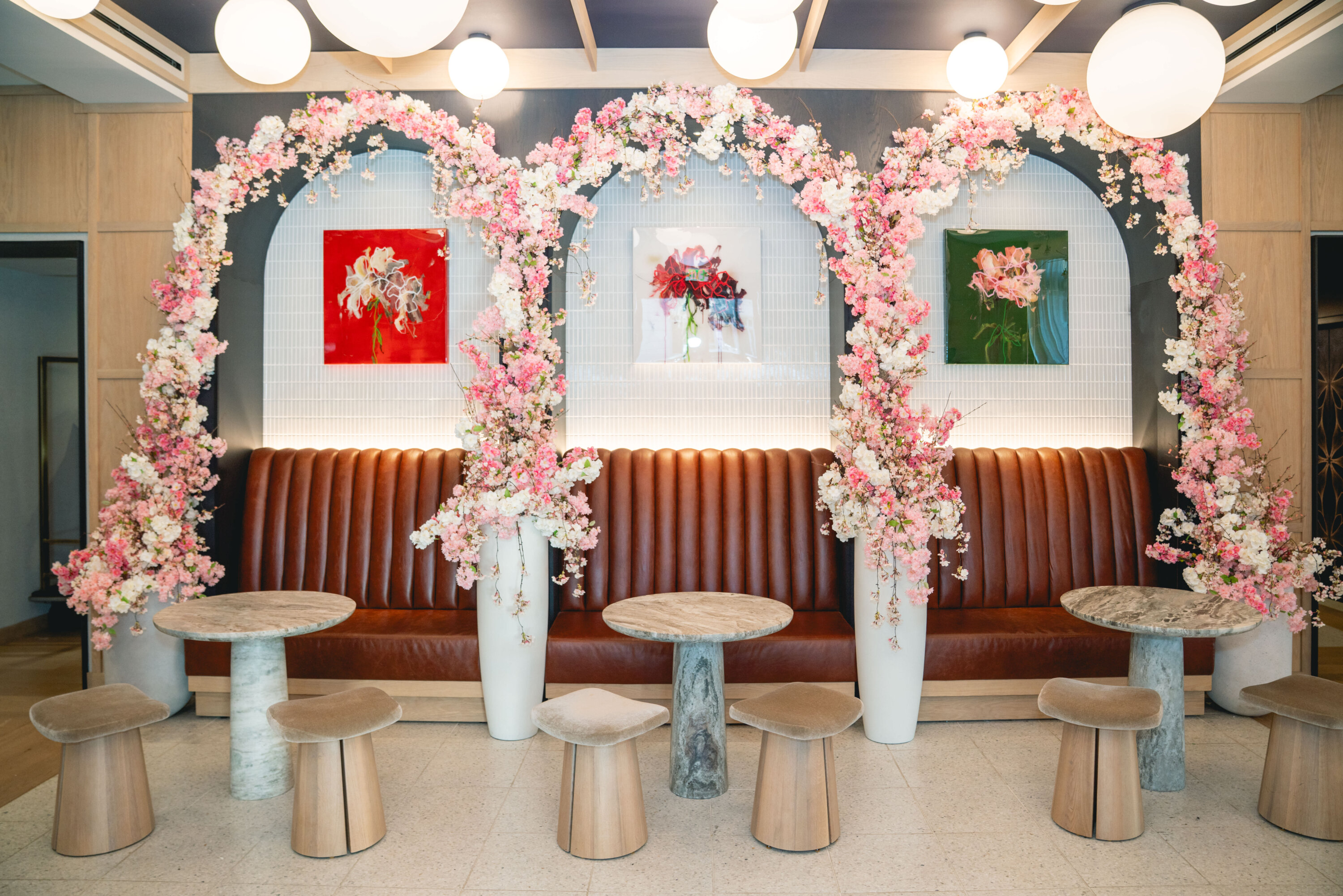 CCP Photos LLC New-09932 - Washingtonian Cherry blossom decor at Arlo Washington DC. Photo courtesy of Arlo Washington DC.