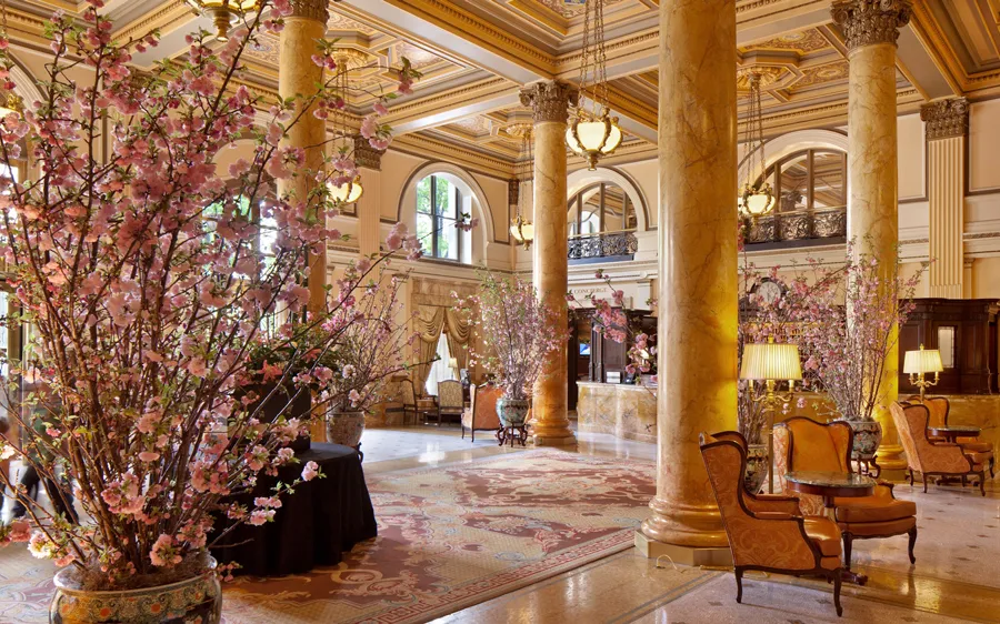 Willards Cherry Blossom Lobby - Washingtonian The Willards's cherry blossom lobby. Photo courtesy of Willard InterContinental Washington, DC.