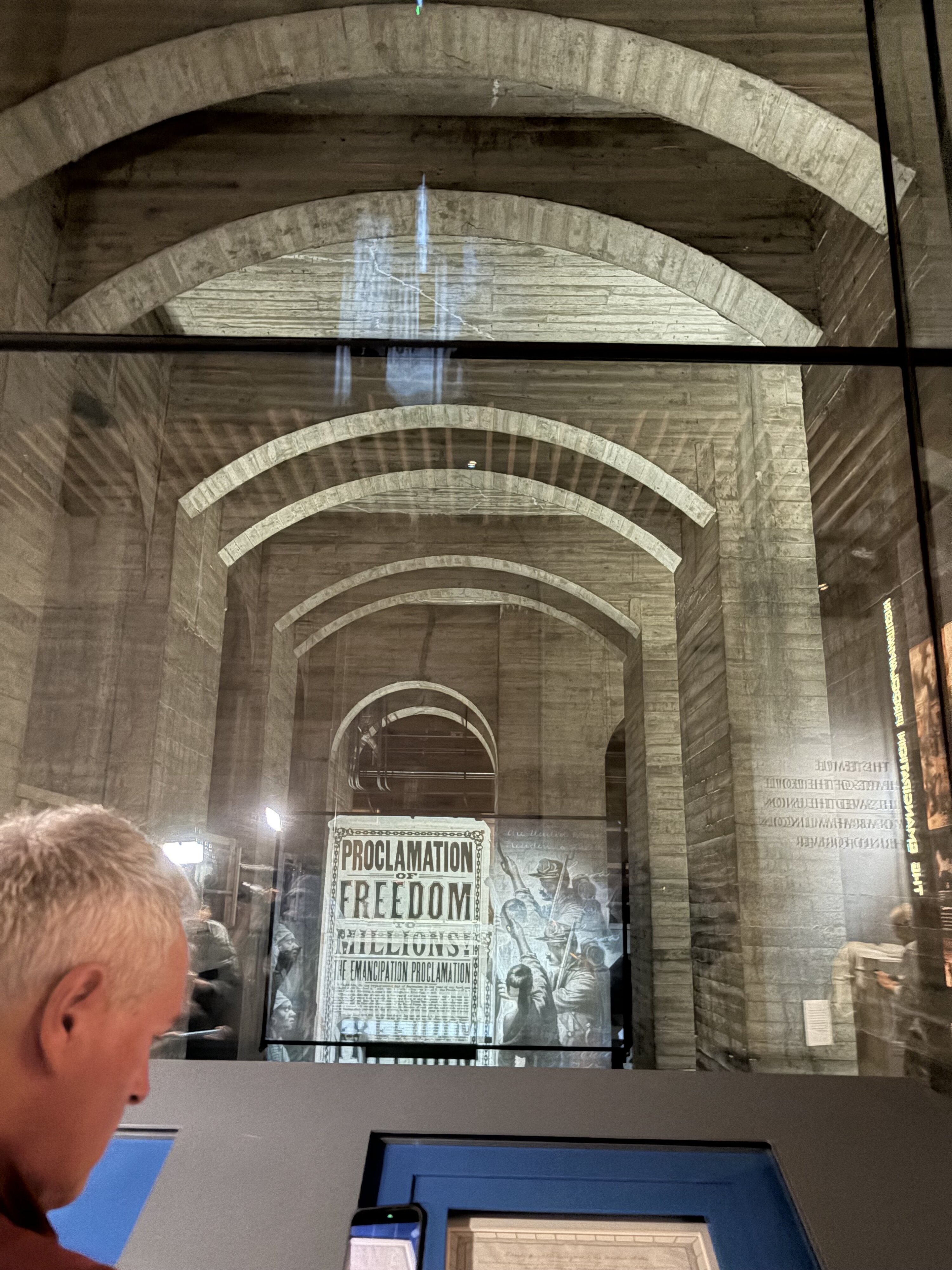 An interactive exhibit in the Lincoln Memorial Undercroft Museum. Photo by Jenna Lee.